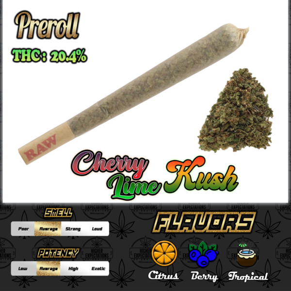 Cherry Lime Kush Preroll 1G