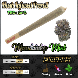 Mountain Top Mint Hash Infused Preroll 1G