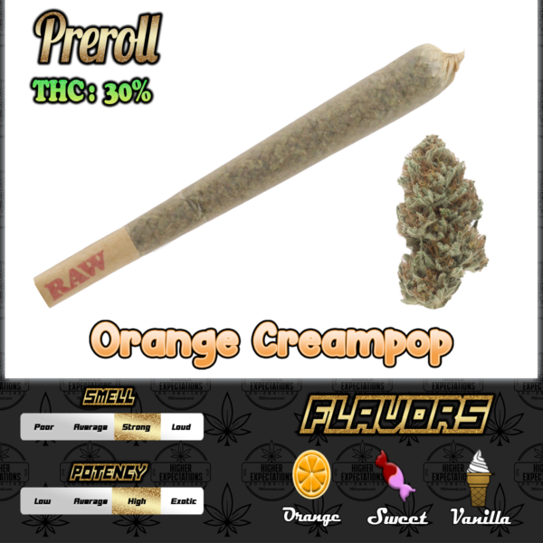 Orange Cream Pop Preroll 1G