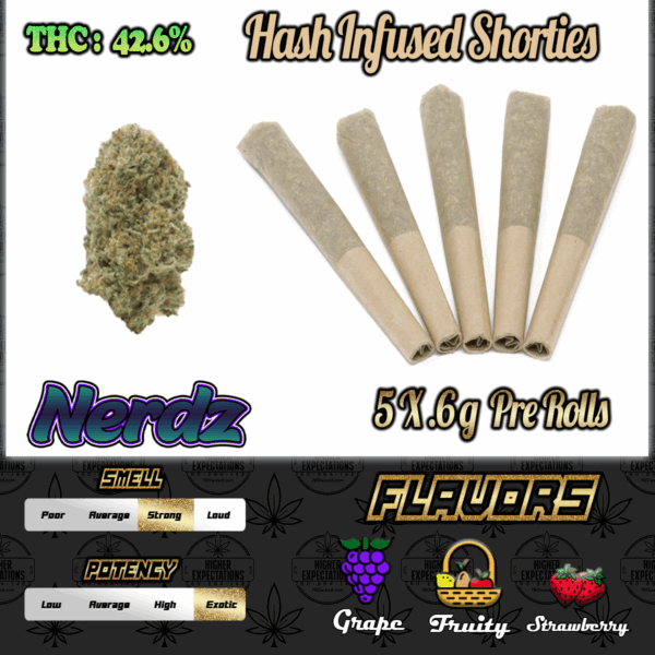 Nerdz Hash Infused Shorties 5 Pack