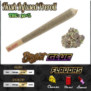 Big Foot Glue Hash Infused Preroll 1G